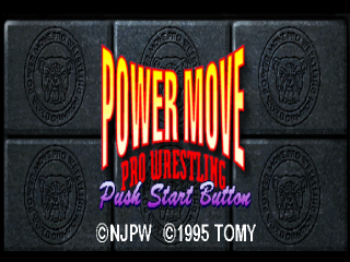 Power Move Pro Wrestling title screen for Playstation